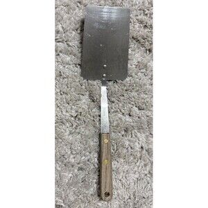 Vintage Robinson Knife Co Stainless Solid Spatula Turner Flipper Wood Handle USA